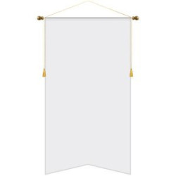 30" x 54" Podium Banner, Angle Cut / No Fringe