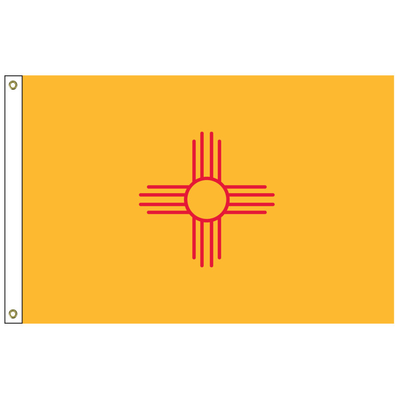 New Mexico 4' x 6' Nylon Flag w/ Heading & Grommets