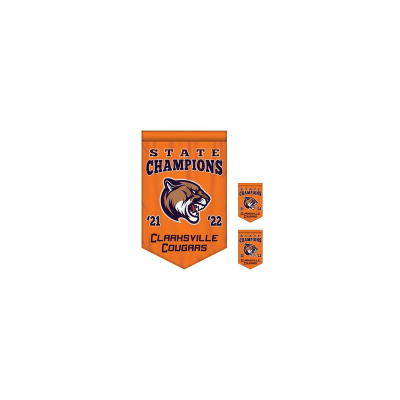 2' x 3' Championship Banner Double Sided V-Cut