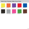 6' Blank Solid Color Polyester Table Throw