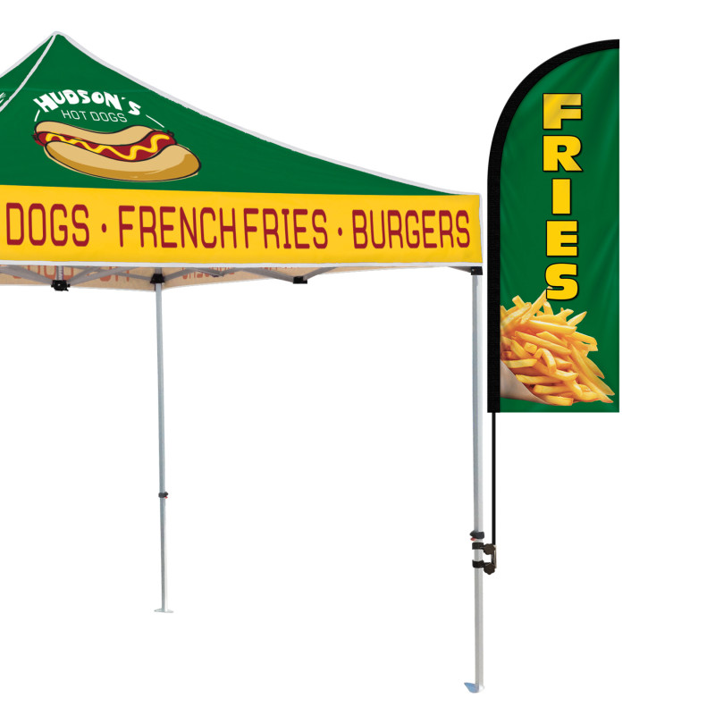 6' Single Reverse Half Drop with Hardware and Tent Clamp