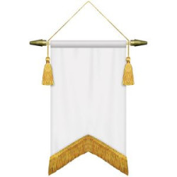 7" x 10" Podium Banner, Angle Cut / with Fringe