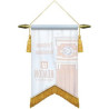 Rear view of banner
