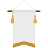 8" x 12" Podium Banner, Angle Cut / with Fringe