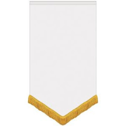 36" x 60" Premium Gonfalon V-cut with Fringe