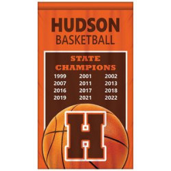 Front view of banner