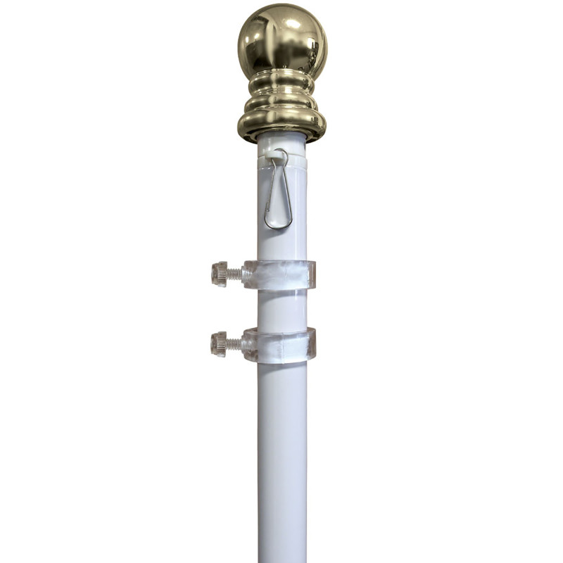 9' x 1" White Aluminum Rotating Pole