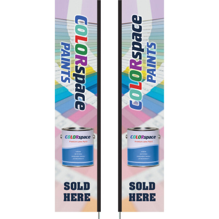 3' x 15' Custom Double Sided Square Feather Flag