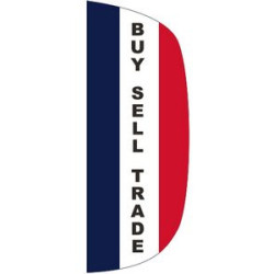 "BUY, SELL, TRADE" 3' x 8' Message Flutter Flag