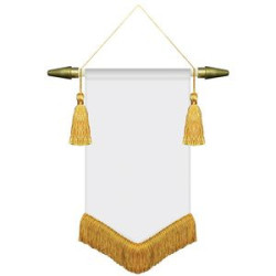 6" x 9" Podium Banner, V Cut/ with Fringe