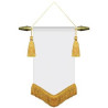 6" x 9" Podium Banner, V Cut/ with Fringe