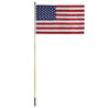 10' Gold Inground Economy Aluminum Display Pole w/ 3' x 5' Embroidered US Flag