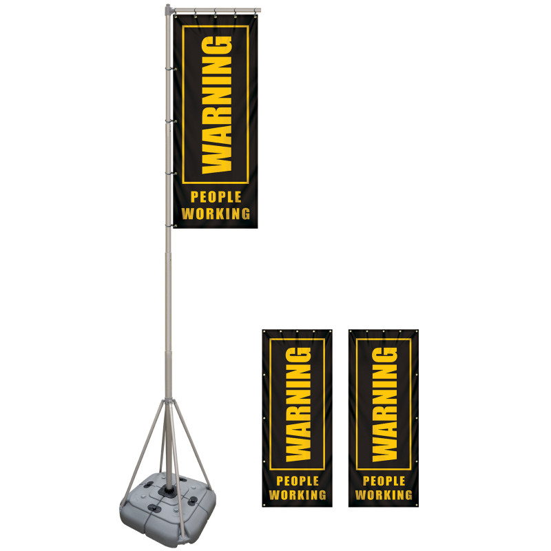 8' Giant Flagpole Kit Double Sided
