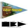 Single Reverse Nylon Boat Flag (16"x24")