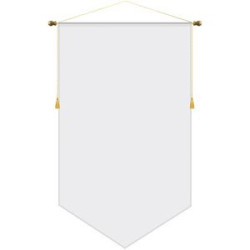 36" x 60" Podium Banner, V Cut/ No Fringe