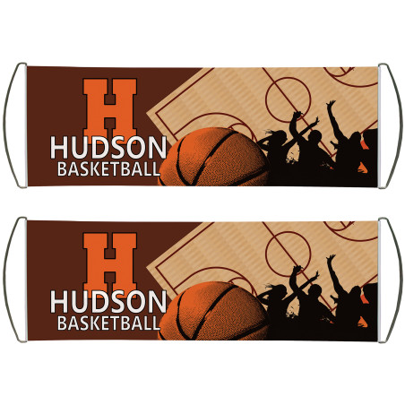 Custom Double-Sided Printed Polyethylene Scroll Banner (9.5" x 27.5")