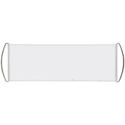 Custom Double-Sided Printed Polyethylene Scroll Banner (9.5" x 27.5")