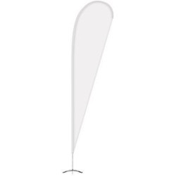 12' Double Sided Teardrop Banner w/Premium Hardware & Cross Base