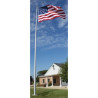 30' Architectural Series Pole with Internal Halyard - Satin