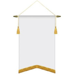 14" x 20" Podium Banner, Angle Cut / with Fringe