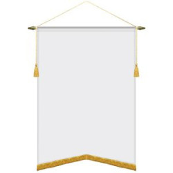 22" x 30" Podium Banner, Angle Cut / with Fringe