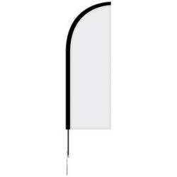 6' Double Sided Portable Half Drop Banner w/ Hardware Set