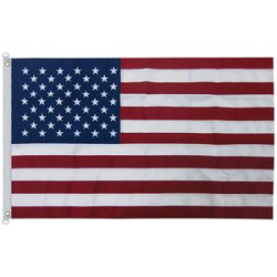 5' X 8' 2-ply Polyester U.S. Flag with Heading and Grommets (Imported)