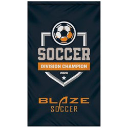 3' x 5' Single Sided Embroidered Banner with Pole Sleeve