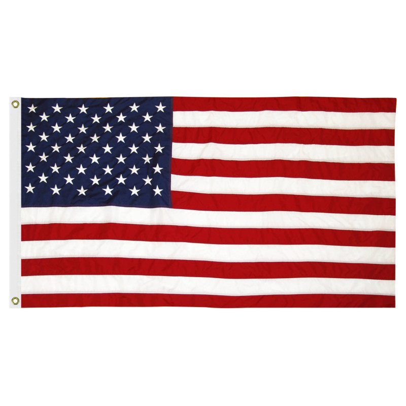 5' x 9.5' Cotton U.S. Flag with Heading & Grommets