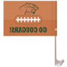 Rear view of car flag
