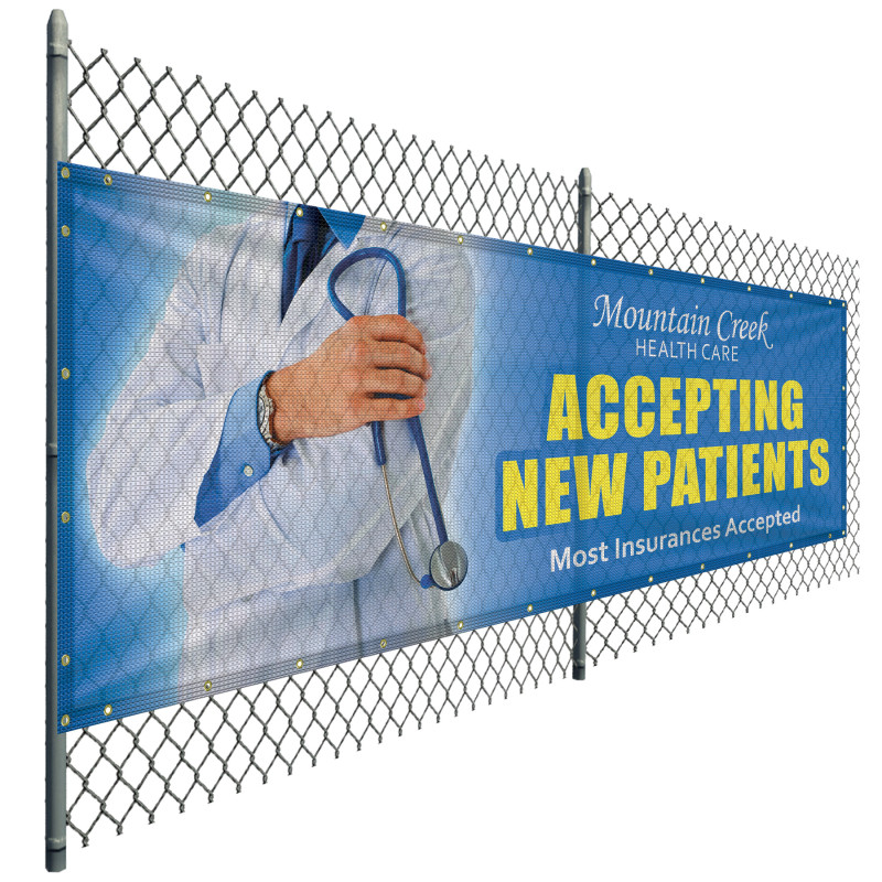 4' x 12' Premium Polyester Mesh Banner