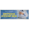 Back view of custom banner