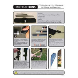 Hardware Set for 6' Portable Teardrop Banners