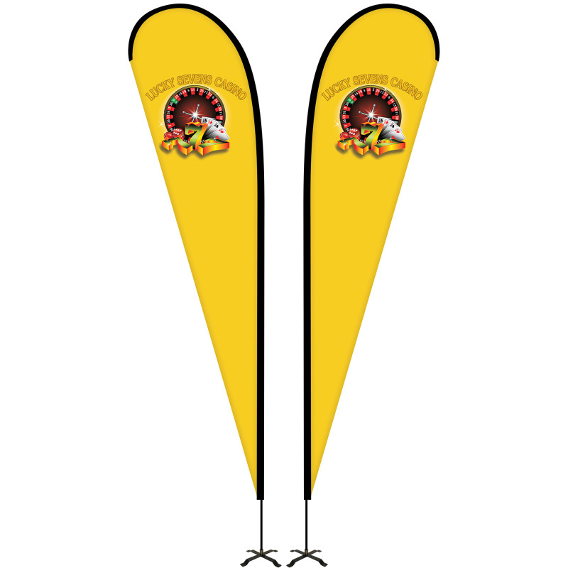 12' Portable Double Sided Teardrop Kit w/Cross Base