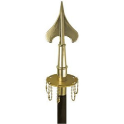 Gold Metal Streamer Pole Ring