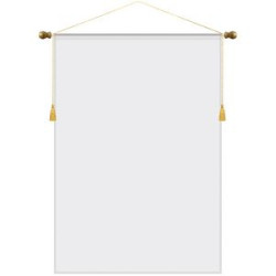 30" x 42" Podium Banner, Straight Cut/ No Fringe