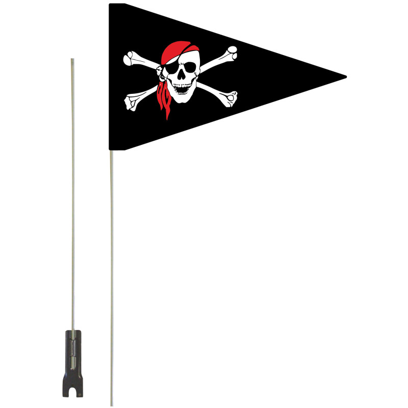 12" x 18" Double Sided PVC Bike Flag with Pole and Bracket
