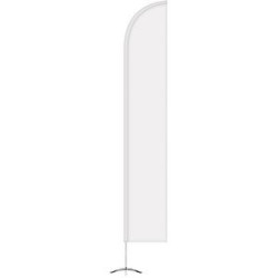 12' Double Sided Half Drop Banner w/Premium Hardware & Cross Base
