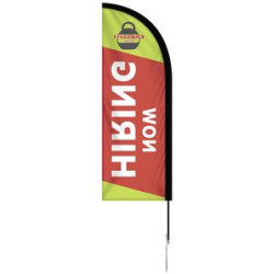 Rear view of banner