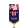 36" x 72" Premium Gonfalon 8' Kit / V-Cut / Fringe