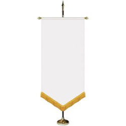 36" x 72" Premium Gonfalon 8' Kit / V-Cut / Fringe