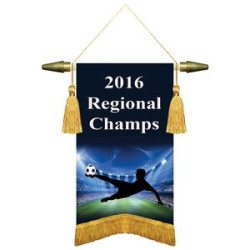 6" x 9" Podium Banner, Angle Cut / with Fringe