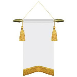 6" x 9" Podium Banner, Angle Cut / with Fringe