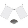 5.5-9" Metal Telescopic Flagpole with Two Single Reverse Flags