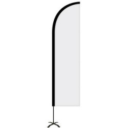 8' Portable Double Sided Half Drop Kit w/ Cross Base