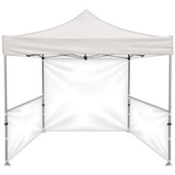 10' Heavy Duty Tent With One Full Wall and Two Half Walls