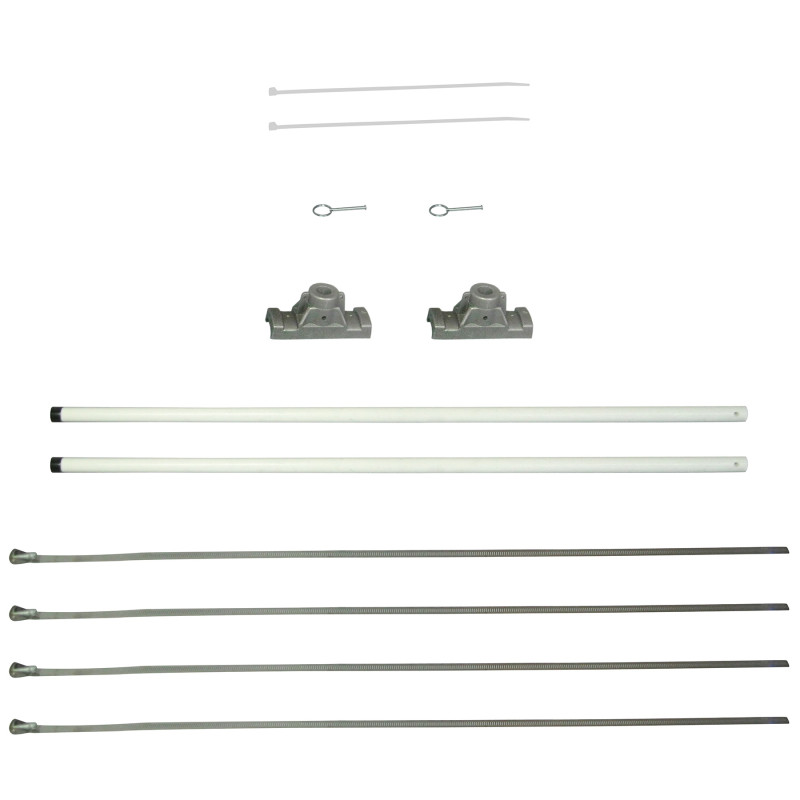 24" Single Economy Fiberglass Mounting Sets for Ave. Banners