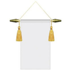 6" x 9" Podium Banner, Straight Cut/ No Fringe