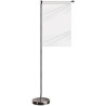 11-19.7" Metal Telescopic Flagpole with One Double Sided Banner