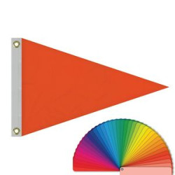 2' x 3' Solid Color Pennants with Heading & Grommets